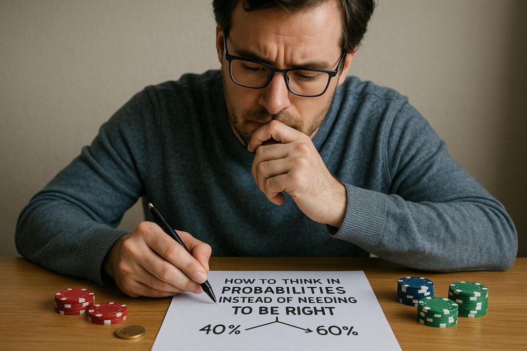 How to think in probabilities instead of needing to be right